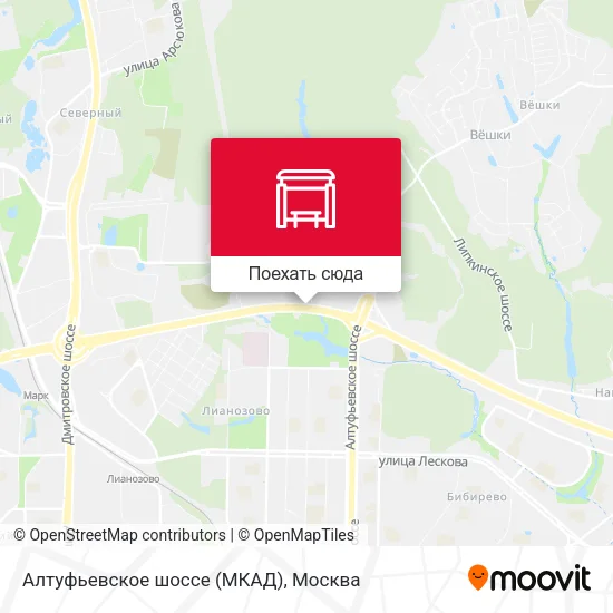 Карта Алтуфьевское шоссе (МКАД)