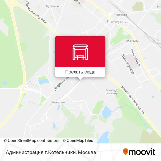 Карта Администрация г.Котельники