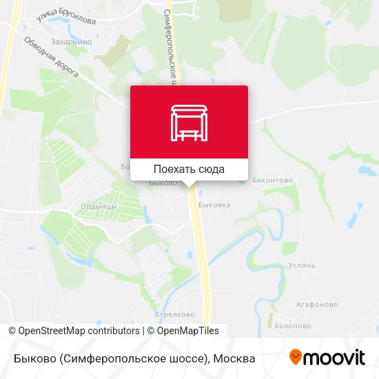 Карта Быково (Симферопольское шоссе)