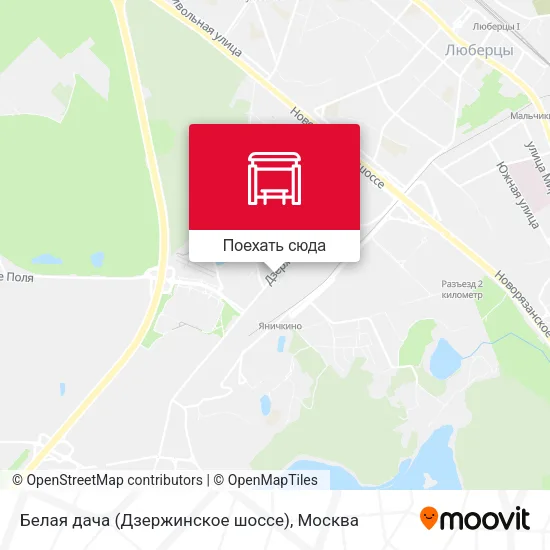 Карта Белая дача (Дзержинское шоссе)