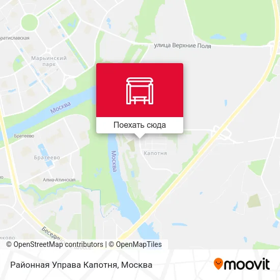 Карта Районная Управа Капотня
