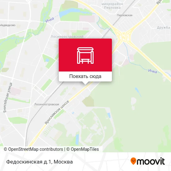Карта Федоскинская д.1