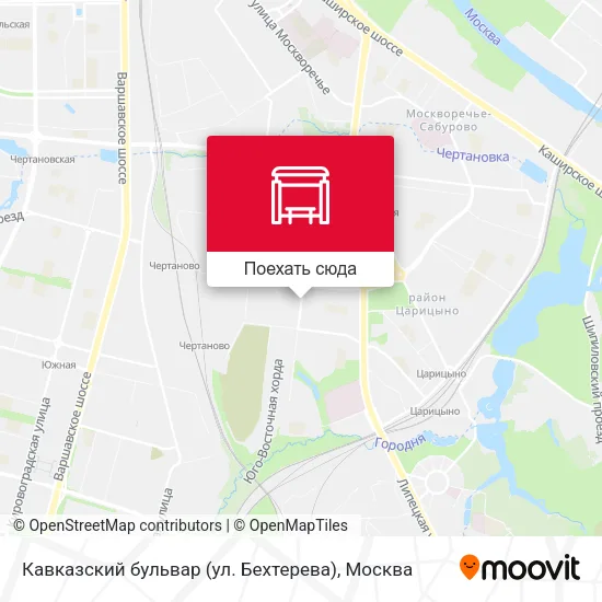 Карта Кавказский бульвар (ул. Бехтерева)