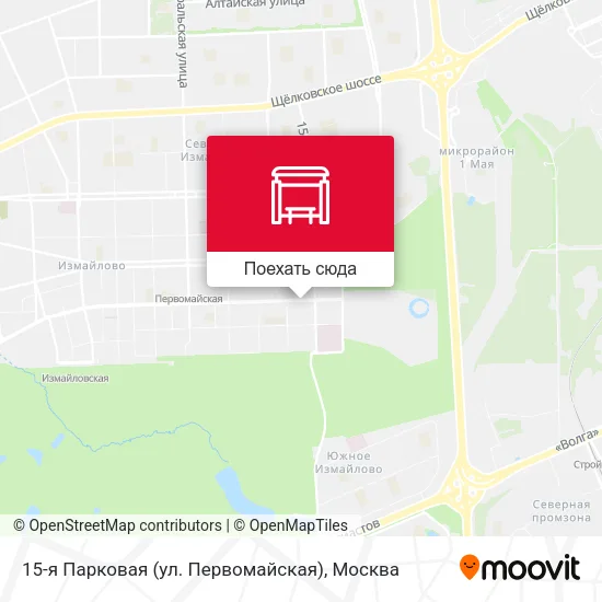 Карта 15-я Парковая (ул. Первомайская)