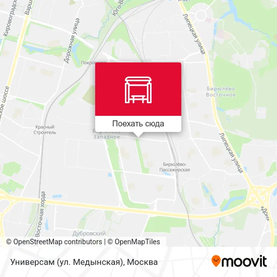 Карта Универсам (ул. Медынская)