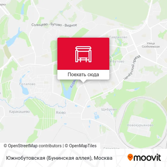 Карта Южнобутовская (Бунинская аллея)