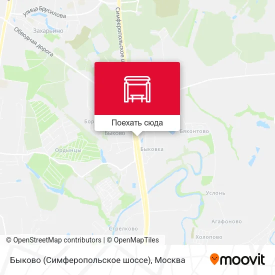Карта Быково (Симферопольское шоссе)