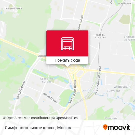Карта Симферопольское шоссе