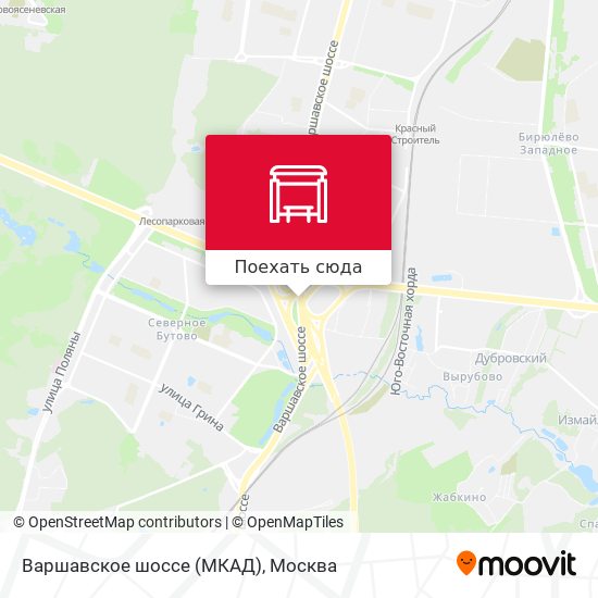 Карта Варшавское шоссе (МКАД)