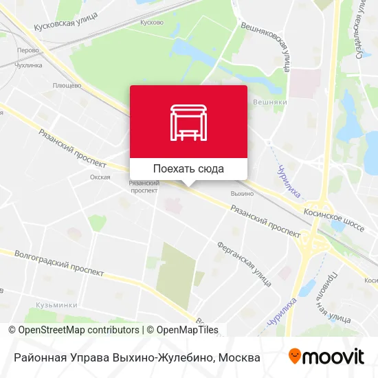 Карта Районная Управа Выхино-Жулебино