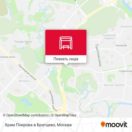 Карта Храм Покрова в Братцево