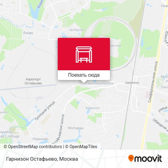 Карта Гарнизон Остафьево