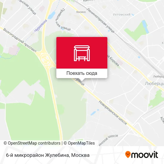 Карта 6-й микрорайон Жулебина
