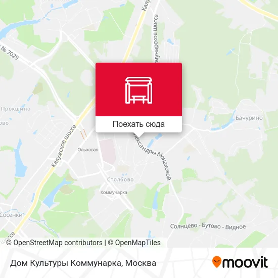 Карта Дом Культуры Коммунарка