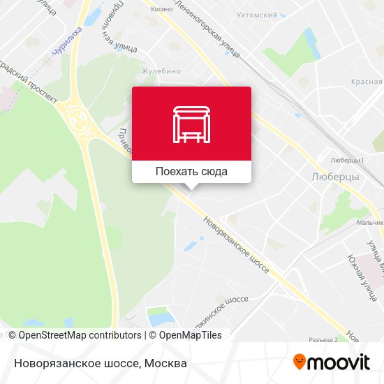 Карта Новорязанское шоссе