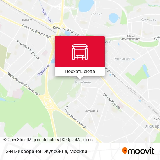 Карта 2-й микрорайон Жулебина