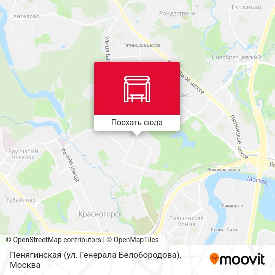 Карта Пенягинская (ул. Генерала Белобородова)