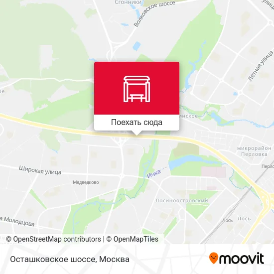Карта Осташковское шоссе