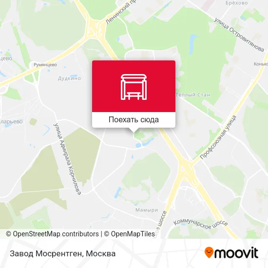 Карта Завод Мосрентген