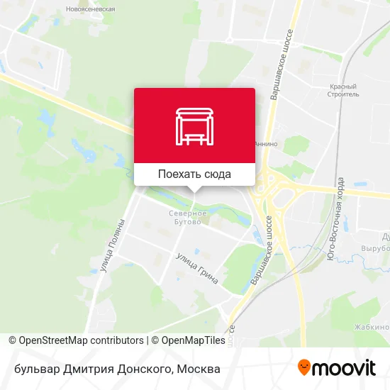 Карта бульвар Дмитрия Донского