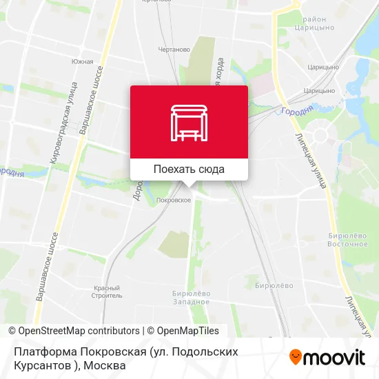 Карта Платформа Покровская (ул. Подольских Курсантов )