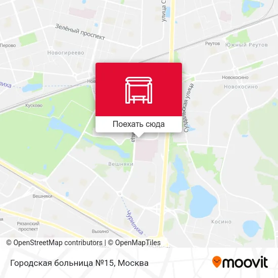 Карта Городская больница №15