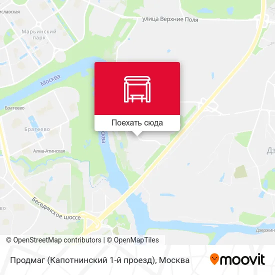 Карта Продмаг (Капотнинский 1-й проезд)