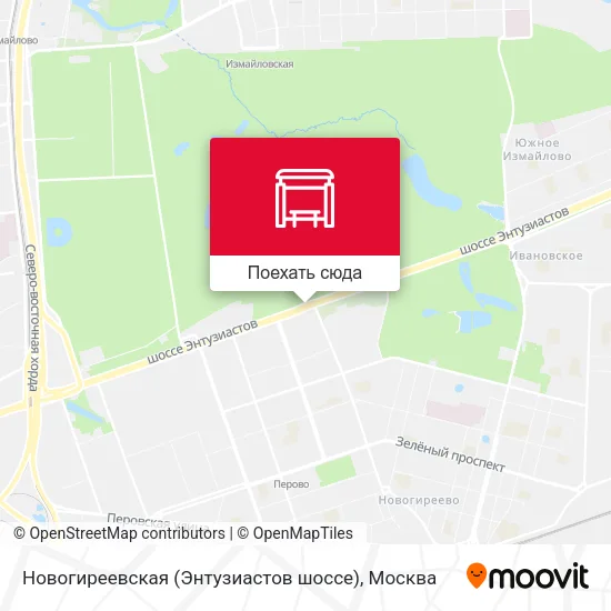Карта Новогиреевская (Энтузиастов шоссе)