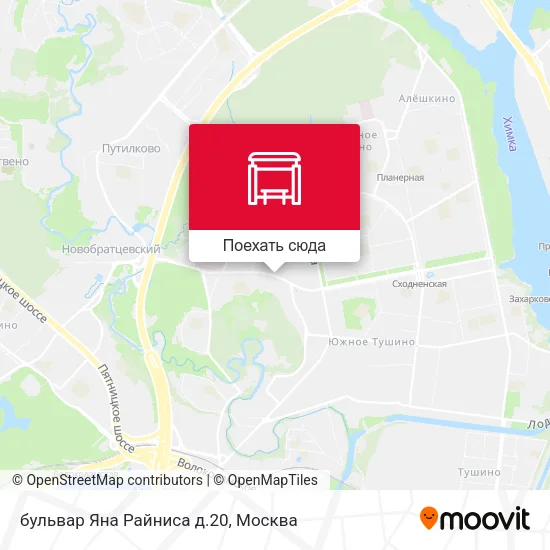 Карта бульвар Яна Райниса д.20