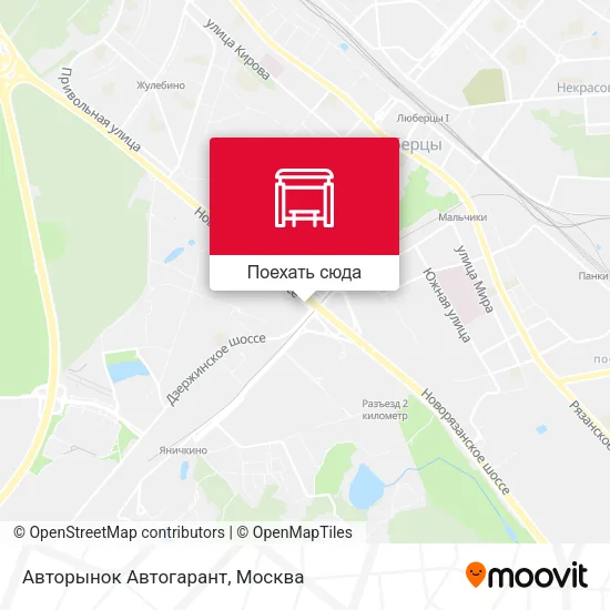 Карта Авторынок Автогарант