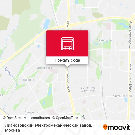 Карта Лианозовский электромеханический завод