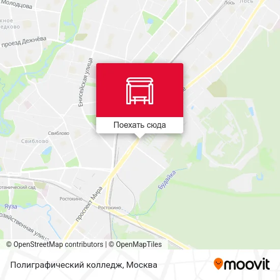 Карта Полиграфический колледж