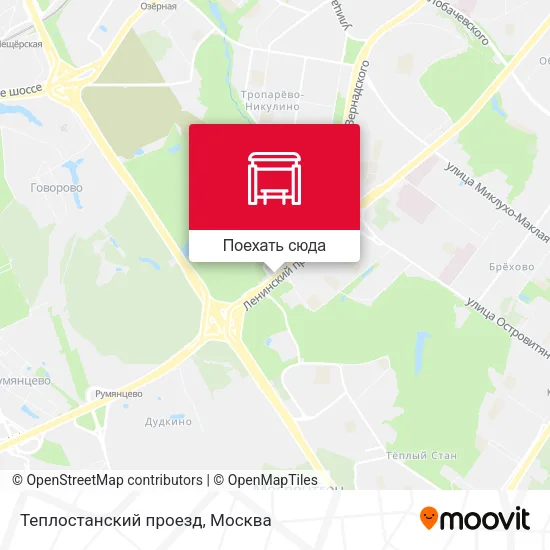 Карта Теплостанский проезд