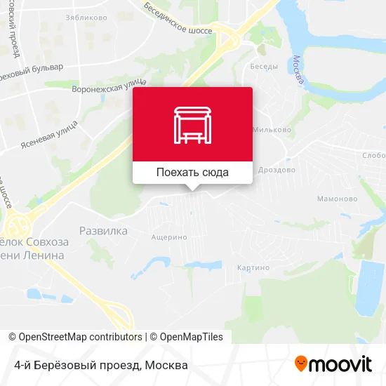 Карта 4-й Берёзовый проезд