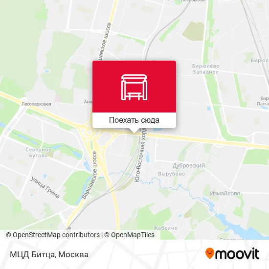 Карта МЦД Битца