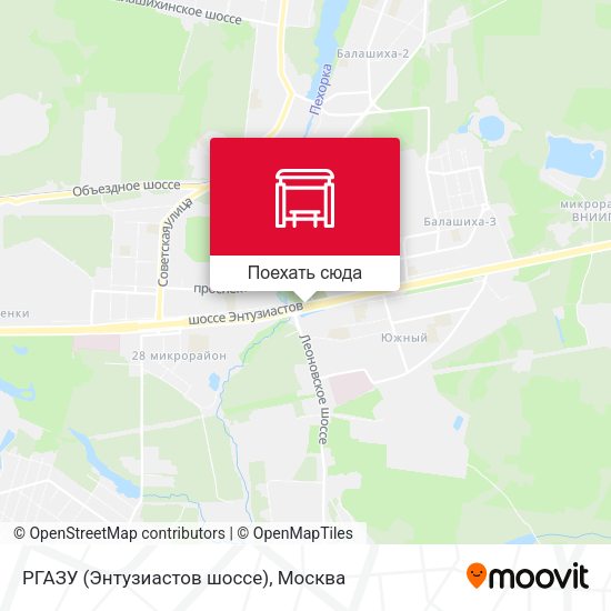 Карта РГАЗУ (Энтузиастов шоссе)