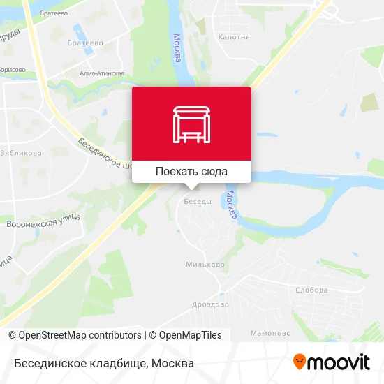 Карта Бесединское кладбище