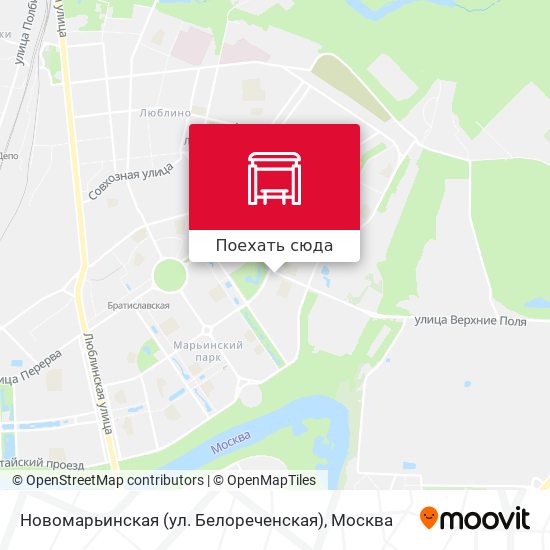 Карта Новомарьинская (ул. Белореченская)