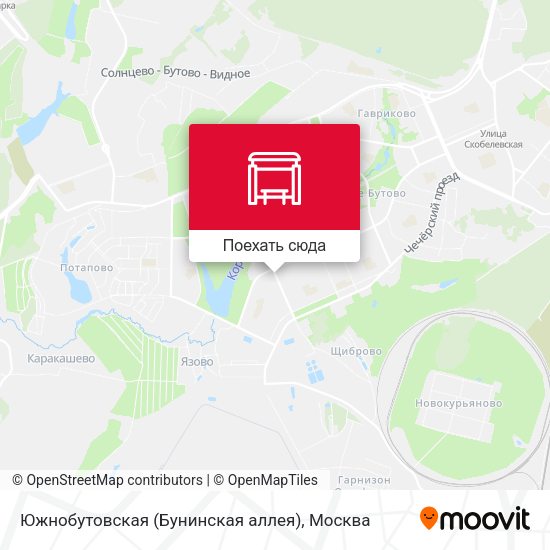 Карта Южнобутовская (Бунинская аллея)