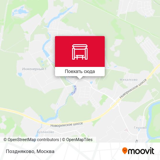 Карта Поздняково
