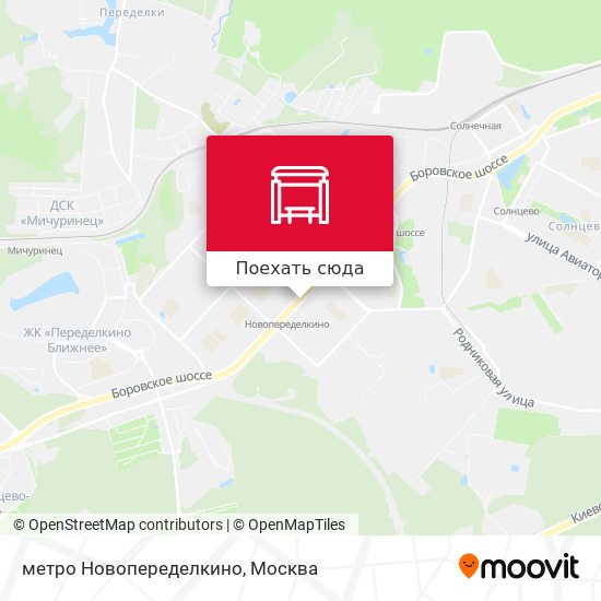Карта метро Новопеределкино