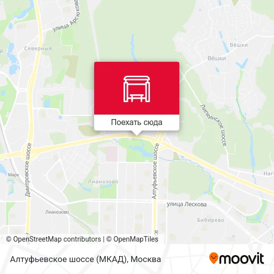 Карта Алтуфьевское шоссе (МКАД)