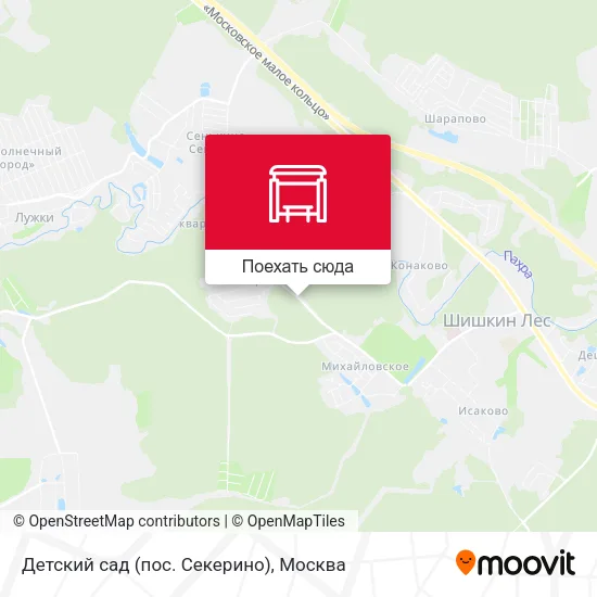 Карта Детский сад (пос. Секерино)