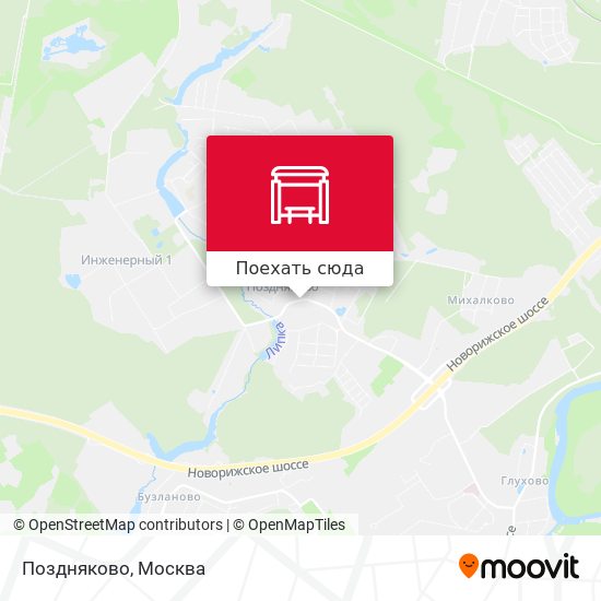 Карта Поздняково