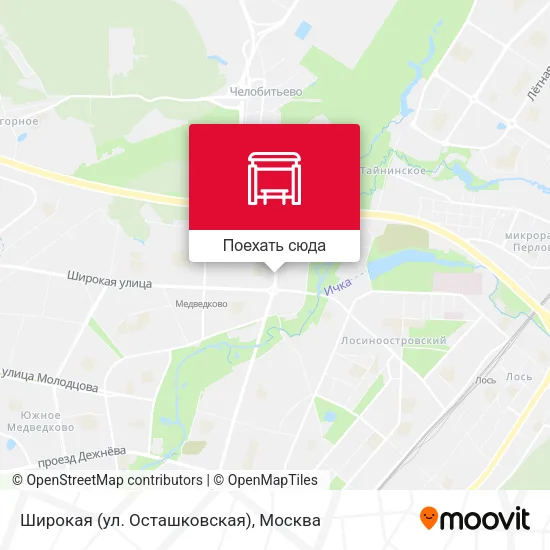 Карта Широкая (ул. Осташковская)