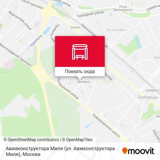 Карта Авиаконструктора Миля (ул. Авмконструктора Миля)