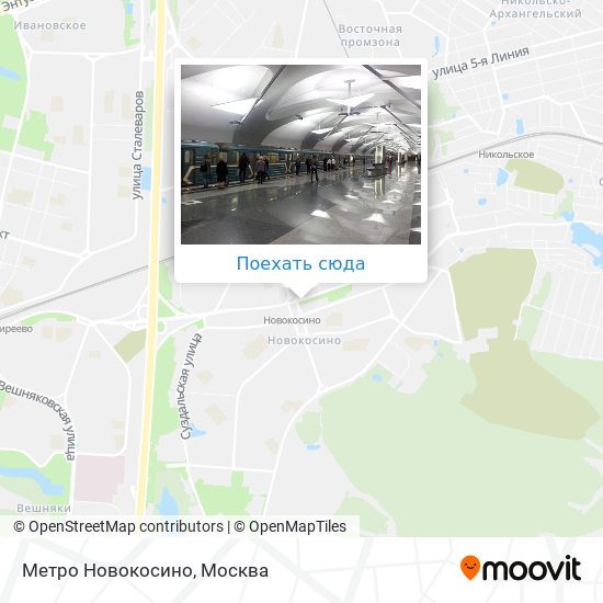 Карта Метро Новокосино