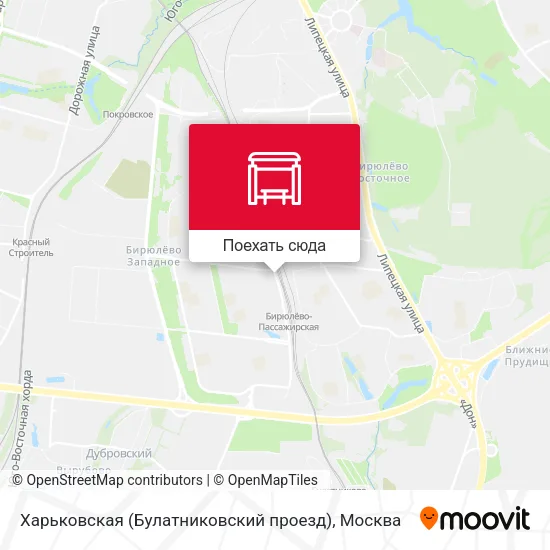 Карта Харьковская (Булатниковский проезд)