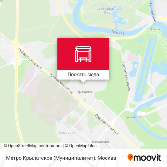 Карта Метро Крылатское (Муниципалитет)