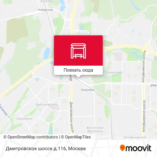 Карта Дмитровское шоссе д.116